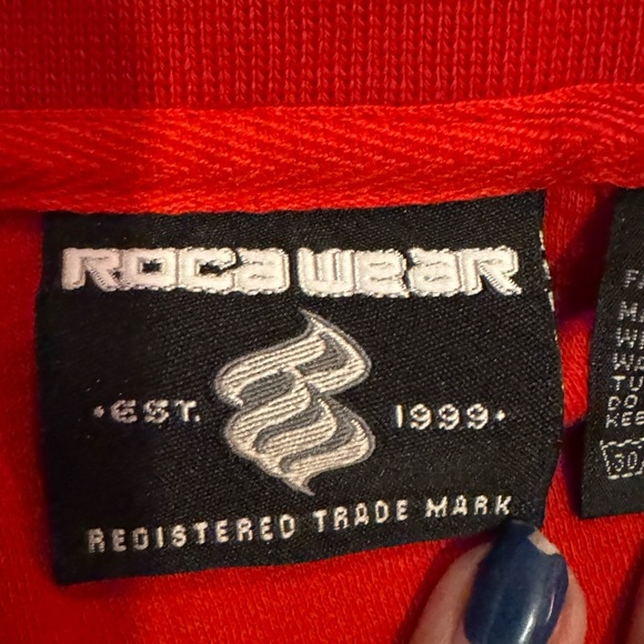 Y2K Rocawear Velour Red Jumpsuit Jacket And Pants Suit Size XXL Wide Legs - Picture 12 of 15